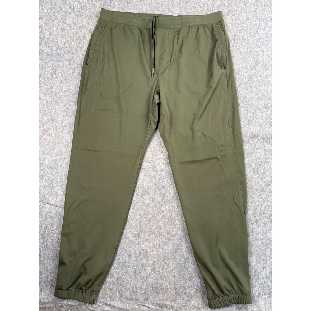Mondetta Outdoor Project Mens XL Joggers Olive Green Stretch Active Pants Zipper